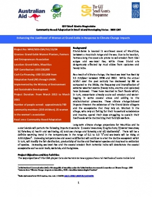 Planting Vetiver to Safeguard Land and Women's Livelihoods