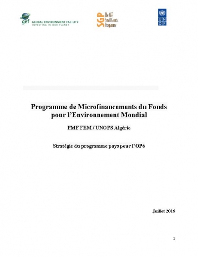 OP6 SGP Algeria Country Programme Strategy