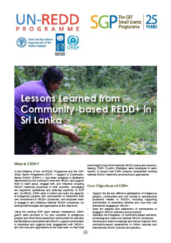 Lessons Learned from Community-based REDD+ in Sri Lanka