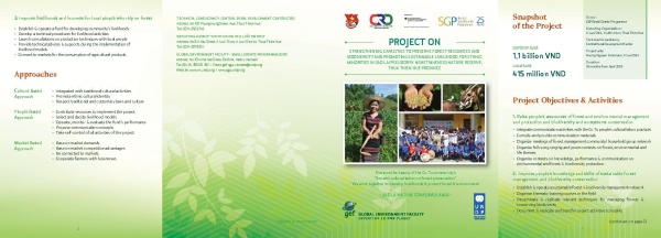 Promoting sustainable livelihood for ethnic minorities  _ A project leaflet