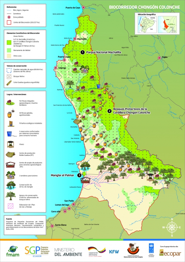Mapa Biocorredor Chongon Colonche