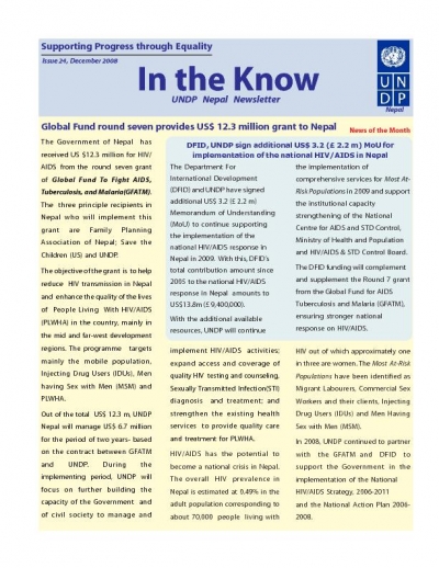 Newsletter December 2008