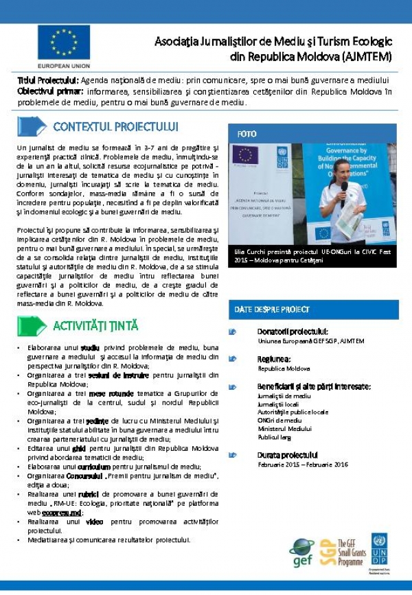 Moldova - Communication for a better environmental governance 