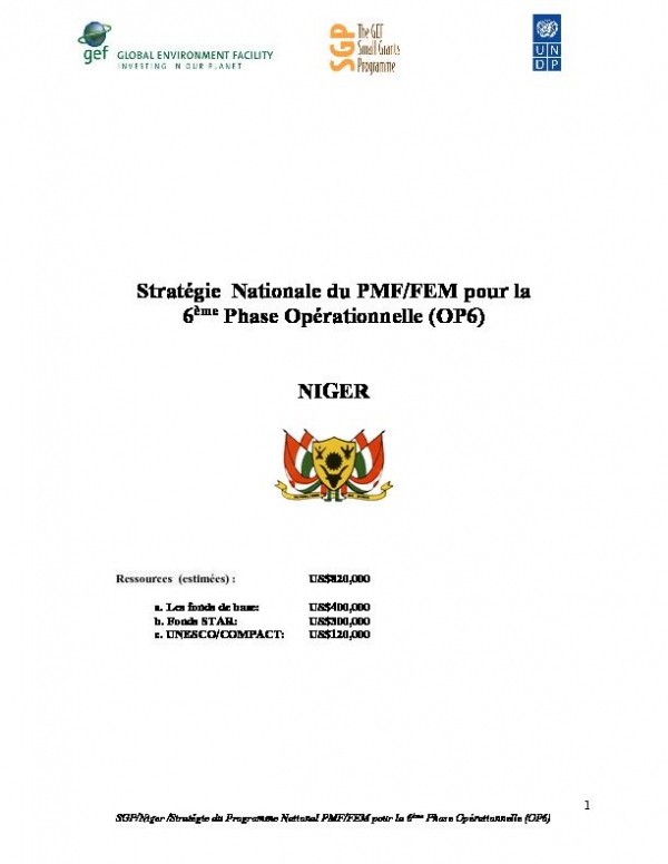 OP6 SGP Niger Country Programme Strategy