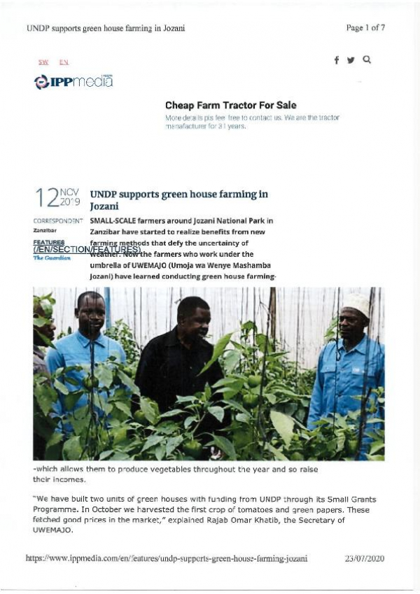 Conservation of the Jozani Forest in Tanzania