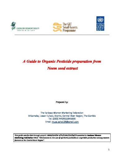 Organic pesticide preparation guide