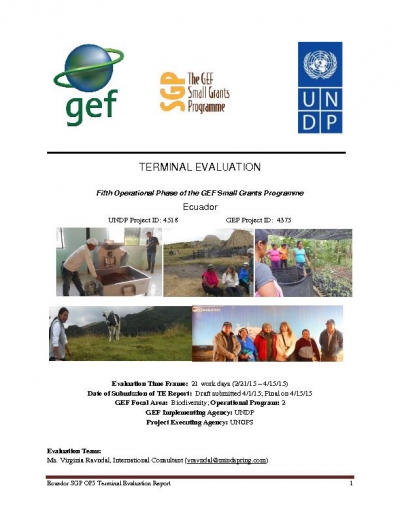 OP5 GEF SGP Ecuador  Terminal Evaluation