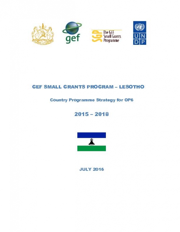 OP6 SGP Lesotho Country Programme Strategy