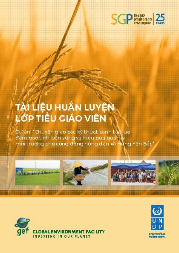 Rice Production adaptive to SRI: TOT Manual