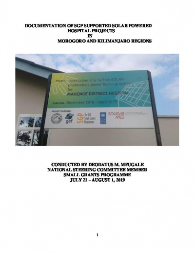 Solar Health Nexus in Tanzania