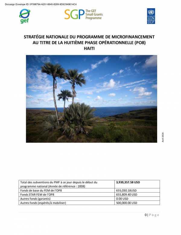 OP8 SGP Haiti Country Programme Strategy
