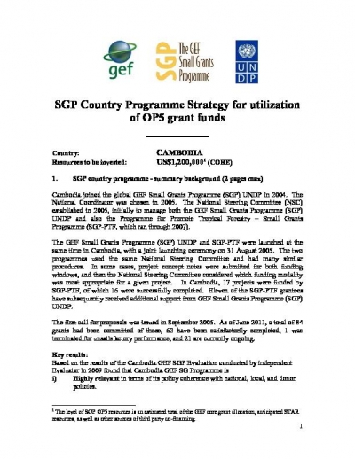 OP5 SGP Country Programme Strategy