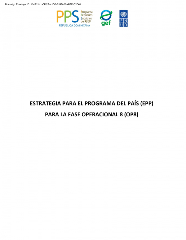 OP8 SGP Dominican Republic Country Programme Strategy