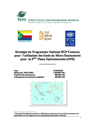 SGP OP5 Country Programme Strategy
