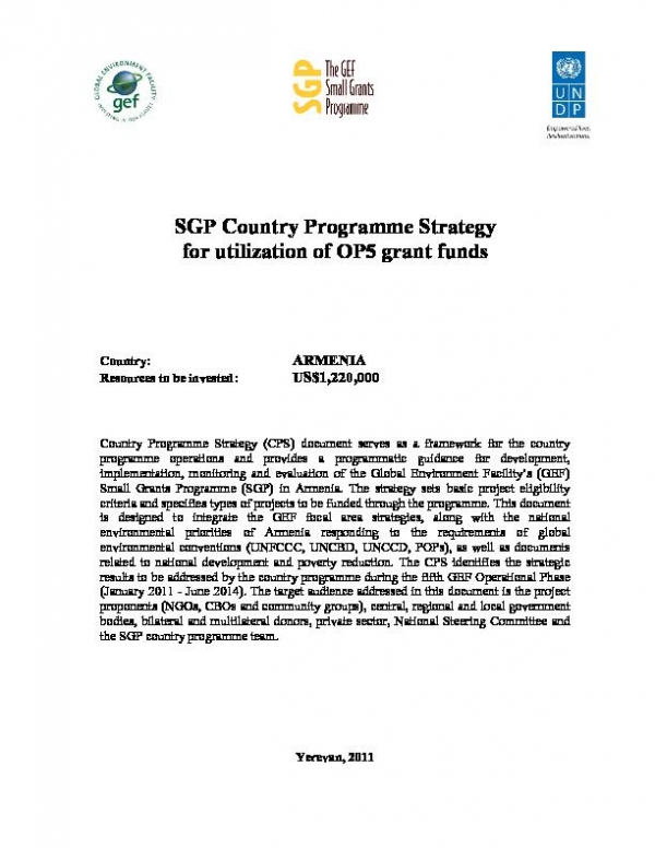 OP5 SGP Country Programme Strategy