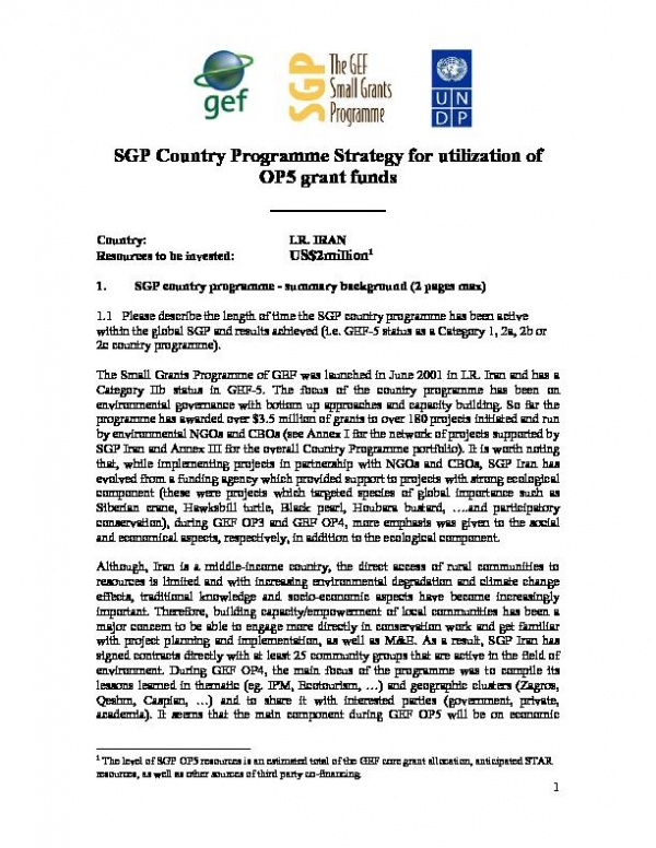 OP5 SGP Country Programme Strategy
