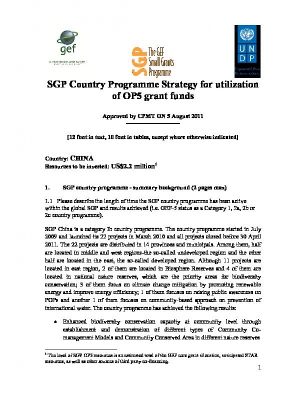 OP5 SGP Country Programme Strategy