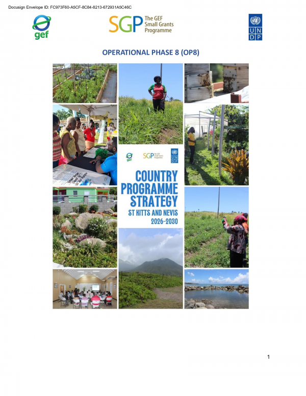 OP8 SGP Saint Kitts and Nevis Country Programme Strategy