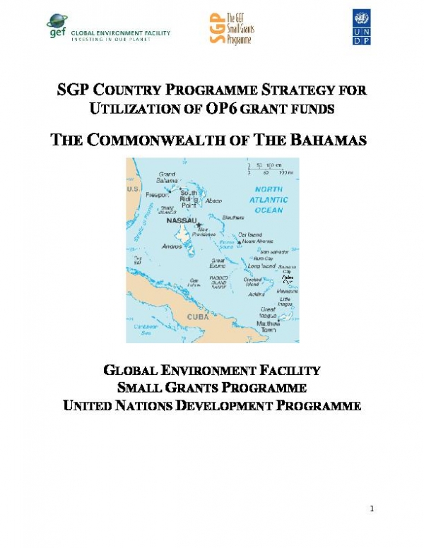 OP6 SGP Bahamas Country Programme Strategy